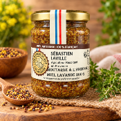 Moutarde à l'ancienne au miel de lavande label rouge IGP 200G